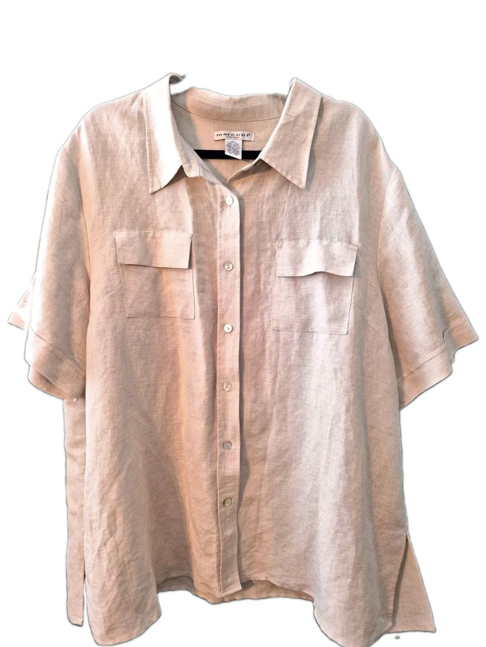 Marconi Beige 2-piece Linen Rayon Suit